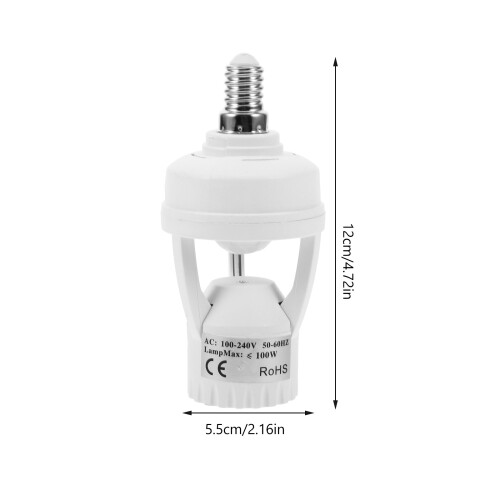 1St E27 Infrarot Glühlampe E14 Auf E27 Lampensockel Adapter 1