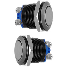2 16 mm taster schwarz, momentaner tür-reset-