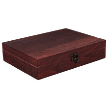 1 einfache vintage-holzaufbewahrungsbox mit schnalle