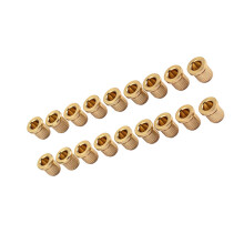 18 Pcs String Ferrules For Electric Guitar (Gold)