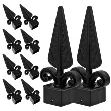 tapas para postes de valla exterior, cubiertas decorativas jardín 10 uds.