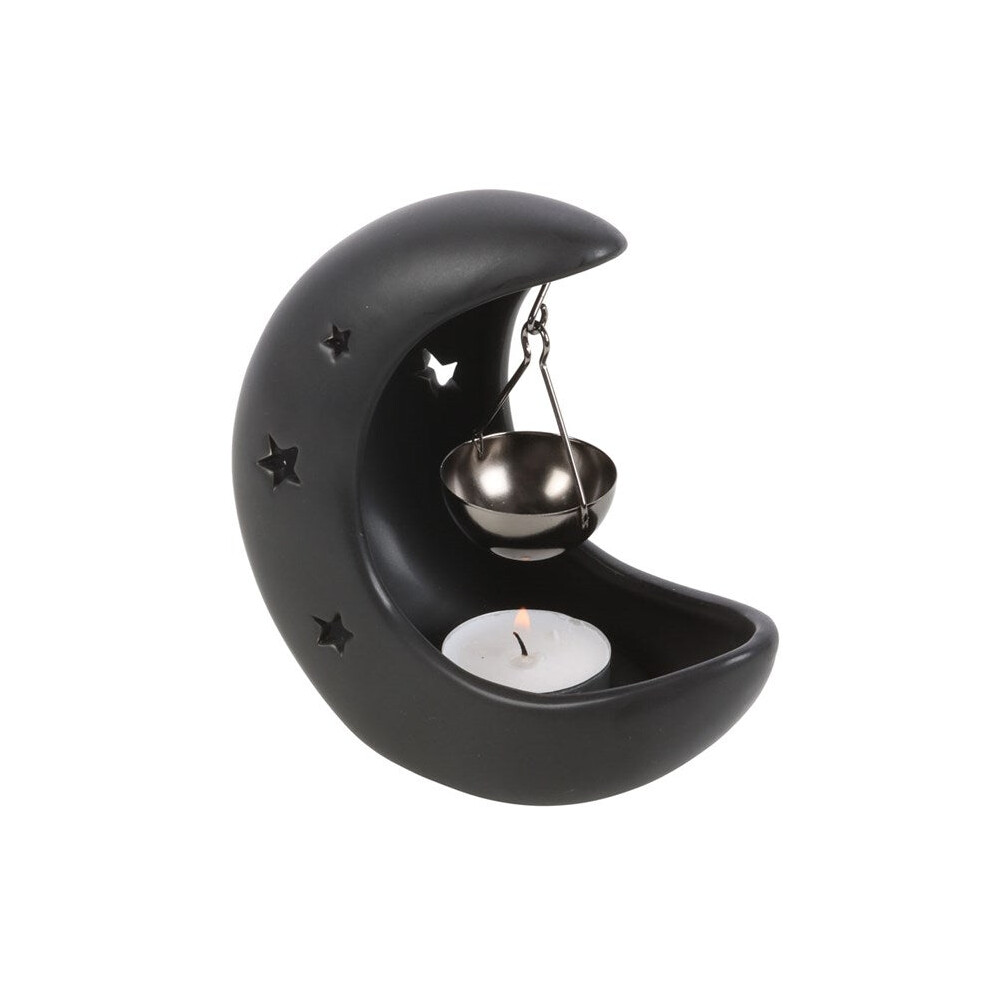 Diletto Gifts Black Crescent Moon Hanging Oil Burner