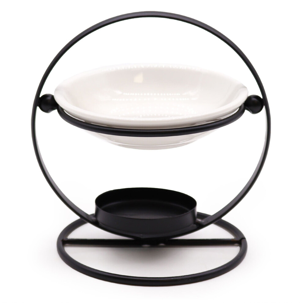 Diletto Gifts Oil Burner Cool Design Ceramic & Metal Round Stand