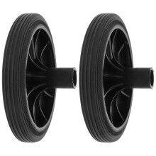 2 Pcs Outdoor Trash Can Wheel Lid 18.50x18.50x8.00cm Black