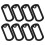 8pcs Black Dog Identification Tags Silicone For Military Style 7