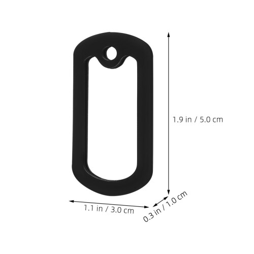 8pcs Black Dog Identification Tags Silicone For Military Style 1
