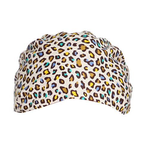 Leopard Print Oilproof Chef Hat for Kitchen Nurse Doctor Use 2