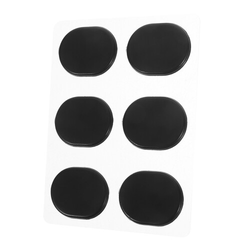 6 Pcs Bottom Drum Sound Insulation Pad Snare Dampener Black