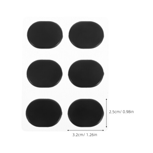 6 Pcs Bottom Drum Sound Insulation Pad Snare Dampener Black 1