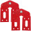 2 Pcs Hinge Buckle Hooks Key Folding Accessories Red 2