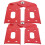 2 Pcs Hinge Buckle Hooks Key Folding Accessories Red 6