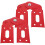 2 Pcs Hinge Buckle Hooks Key Folding Accessories Red 8