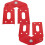 2 Pcs Hinge Buckle Hooks Key Folding Accessories Red 10