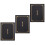 3 Pcs Paper Certificate Envelope Document Covers Holder Staff Black 11