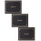 3 Pcs Paper Certificate Envelope Document Covers Holder Staff Black 10
