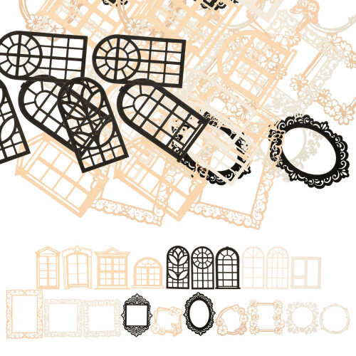 40pcs Decorative Scrapbook Cutouts for Journaling and Card Making 2