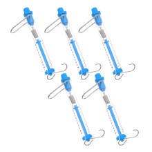 5Pièces Dynamomètres Plastiques Transparents Tube Suspendu Pour Maison