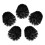 5Pcs Plastic Ball Replacement Brush Heads For Home Bathroom Black 1