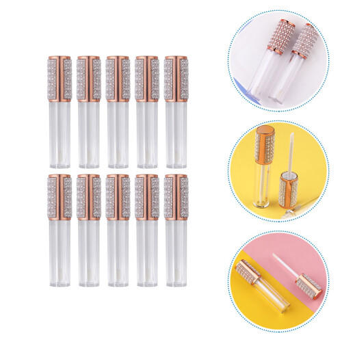 10 pezzi tubi 5 ml per gloss labbra con , flaconcini vuoti 2