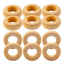 20Pcs Wooden Napkin Rings Khaki Simple Rustic Napkin Holder Set