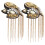 spalline d'oro in metallo con nappe e frange per costumi e 8