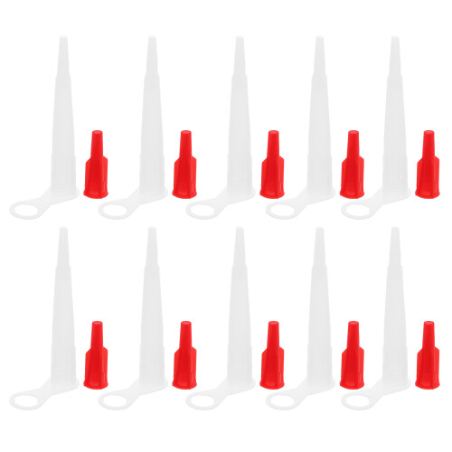 10pcs caulk tools kit with nozzle tips and caps for sealing, smoothing