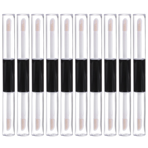 10 riutilizzabili 4 ml per lucidalabbra con tappi e tubo doppio 2