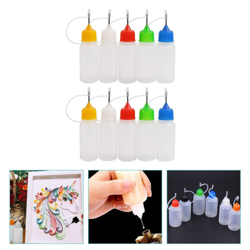 10 pz bottiglie con punta a ago per colla e pittura 2