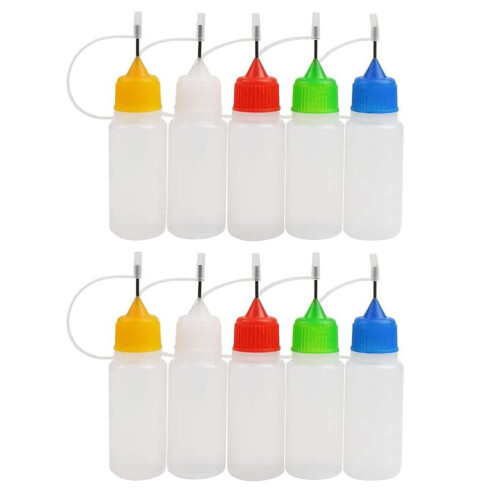 10 pz bottiglie con punta a ago per colla e pittura 1