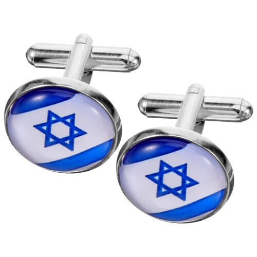 1 paio con bandierina Israele per camicia e 2