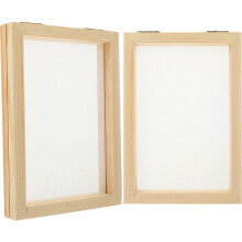 2 pezzi telaio in legno con rete per carta artigianale fai da te