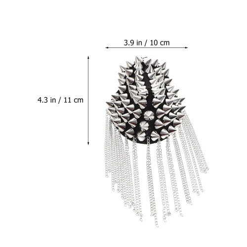Piastra con Borchie, Nappina e - Coppia (Argento) 2