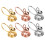 6 pezzi a foro con clip per 4