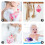 2 pezzi palline bagno con disegni e esfoliante per 8