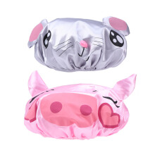 2 cappellini bagno in PVC stampati per bambini, in raso