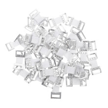 50 Pezzi Clip In Alluminio Per Elastica Ganci Fissaggio