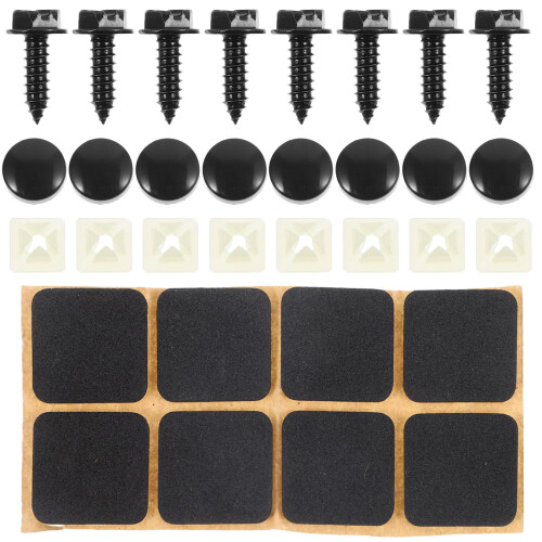 set 8 viti per targa con coperchi e rondelle 2