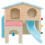hamsterhuis met schuilplaats, glijbaan, platform en trap 6