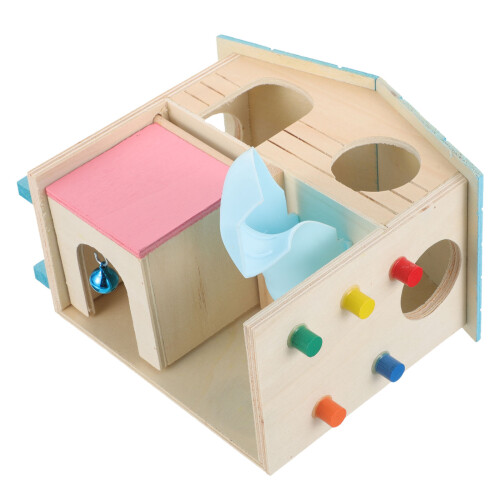hamsterhuis met schuilplaats, glijbaan, platform en trap 2