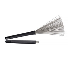 1 paio spazzole batteria, bacchette filo telescopiche per jazz drum