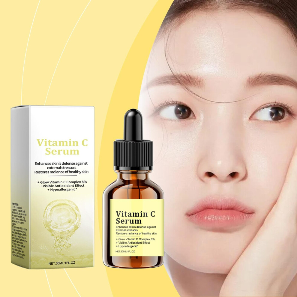 (Multicolor) Vitamin C Essences Hydrating Moisturizing Care Essences Fade Fine Lines Brightens   Deeps Moisturizing 30ml