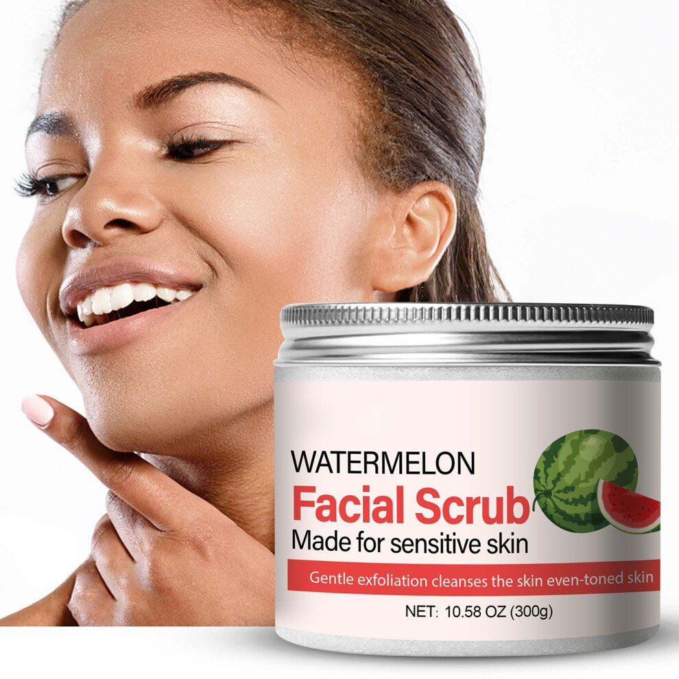 (Multicolor) Watermelon Facial Scrub Made For Sensitive Cutis Gentle Exfoliation Cleanses The Cutis Even-Toned Cutis 300g