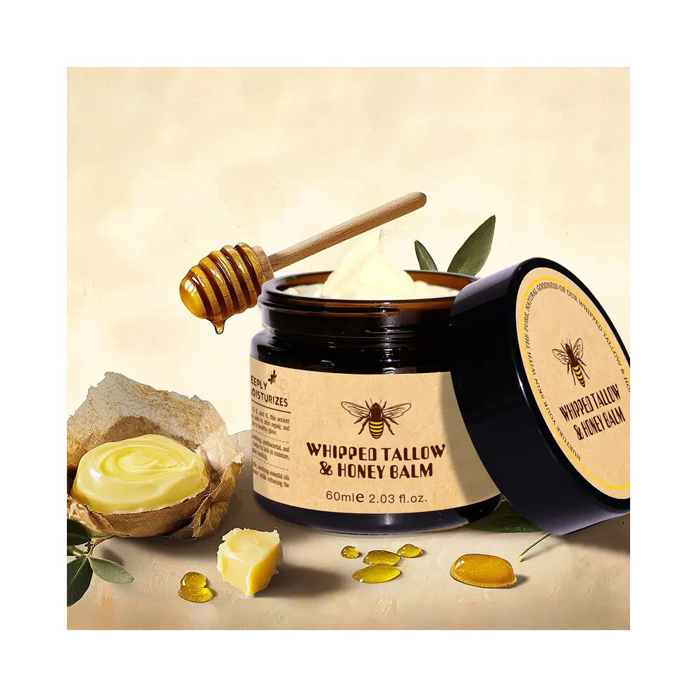 Cream (Multicolor) Natural Beef Tallow And Balm -Nourishing Moisturizer With Grass-Fed Tallow Hydrates And Nourishes Face Body And Hands