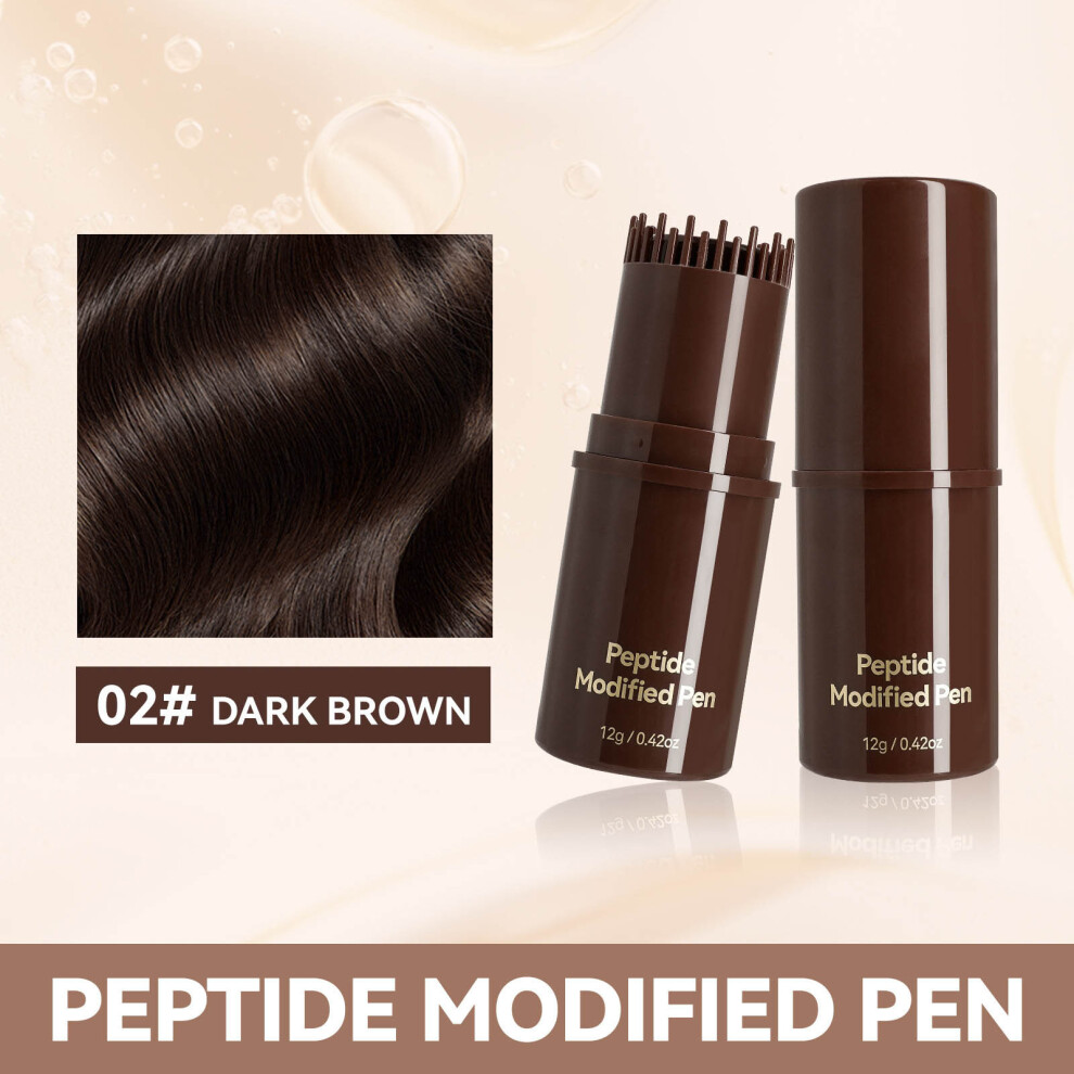 (B) Coverage Of White Hair With Built-in Comb And Color Correction Hair Wand
