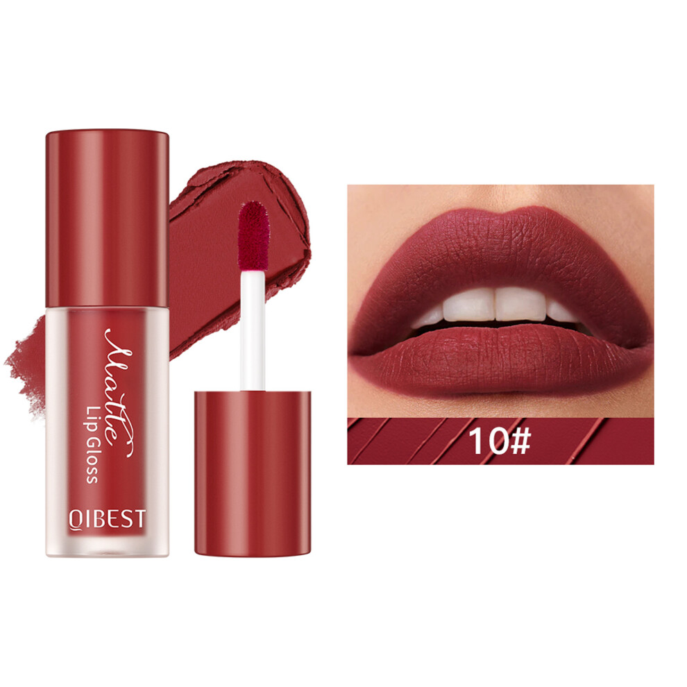 (J) Matte Matte Lipstick Non-stick Lip Glaze Non-fading Velvet Natural Lip Mud Lip Gloss 2ml