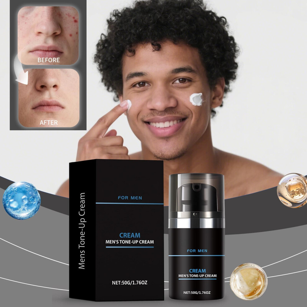(Black) Men's Brightening Natural Cream Brightens Concealed Blemishes Moisturizes And Oil To Improve Color 50g