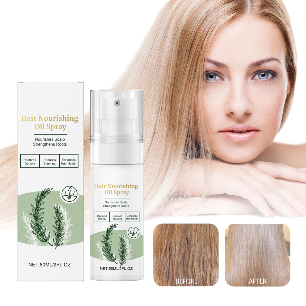 (Multicolor) Hair Nourishing Oil Spray Nourishes Scalp Strengthes 60ml