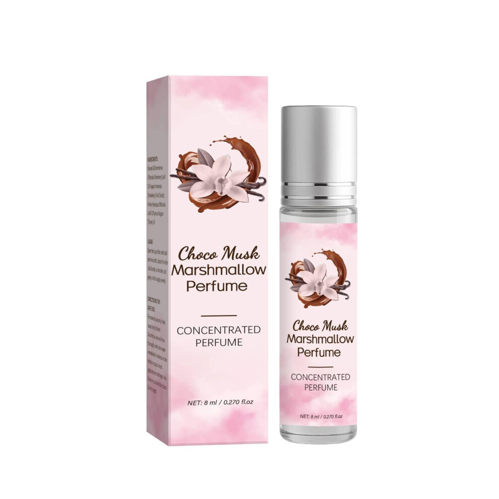 (Pink) Choco Musk Perfume Oil Roll-On Gourmand Perfume With Strawberry Cocoa Sweet Addictive Arabian Dessert For Women 8ml