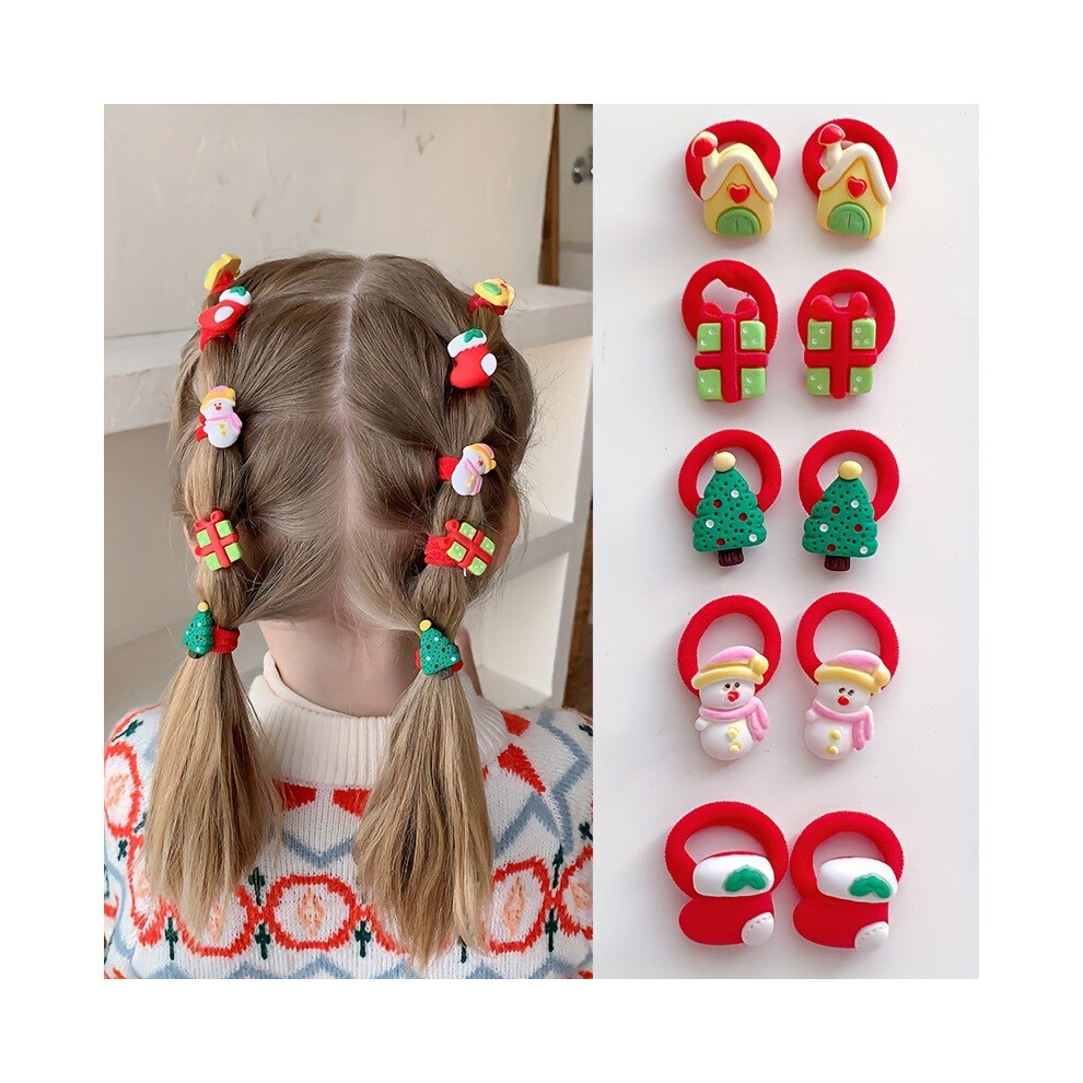 (B) Christmas Children's Headbands And Hair Ties