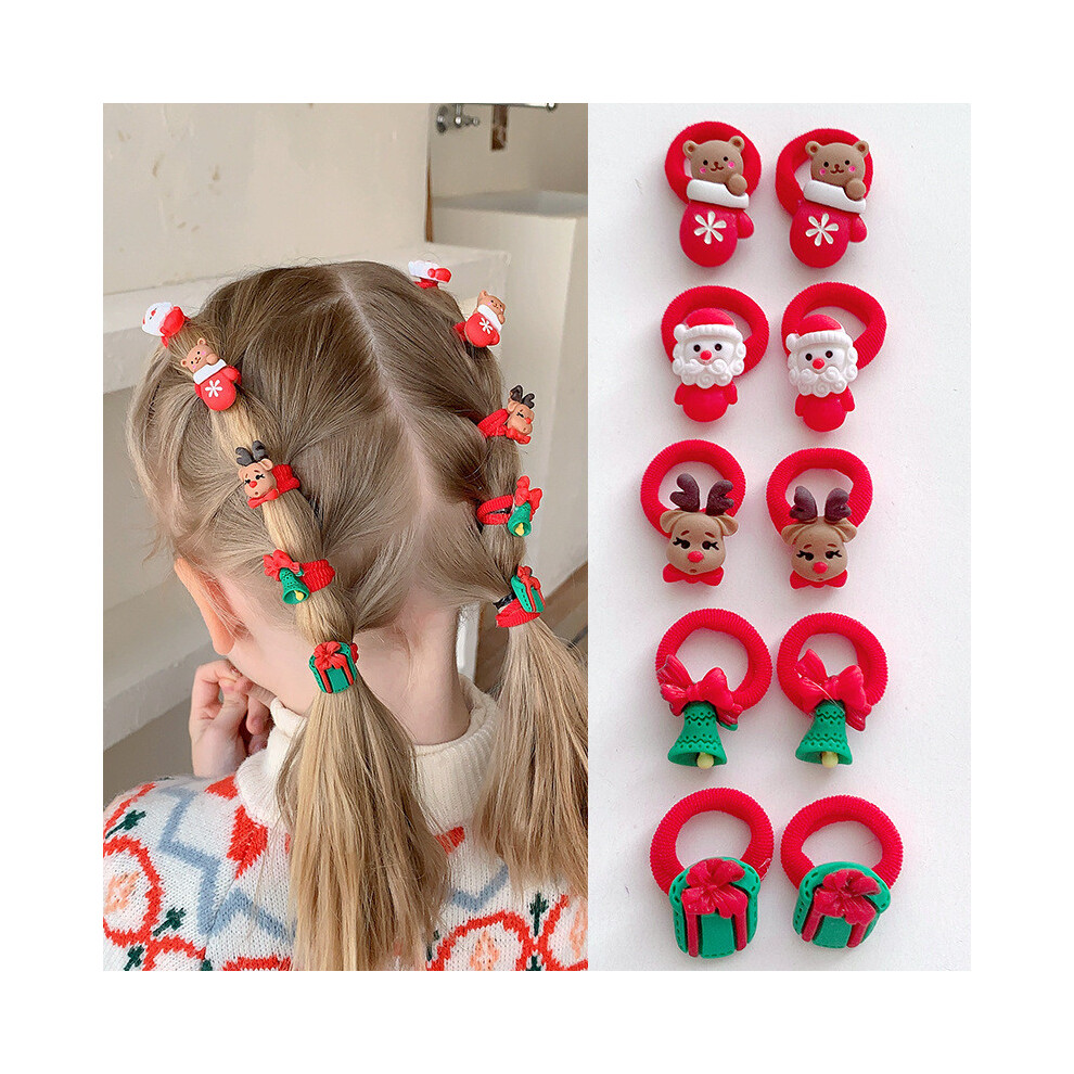 (C) Christmas Children's Headbands And Hair Ties
